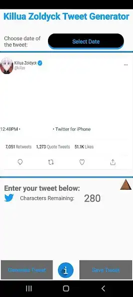 Play Killua Zoldyck Tweet Generator  and enjoy Killua Zoldyck Tweet Generator with UptoPlay