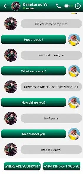 Play Kimetsu no Yaiba video call  and enjoy Kimetsu no Yaiba video call with UptoPlay