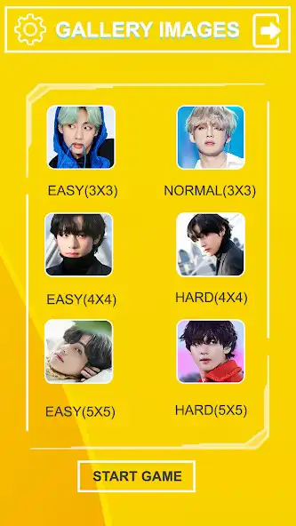 Play Kim Tae-Hyung Slide Puzzle as an online game Kim Tae-Hyung Slide Puzzle with UptoPlay