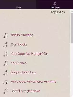 Play Kim Wilde Lyrics