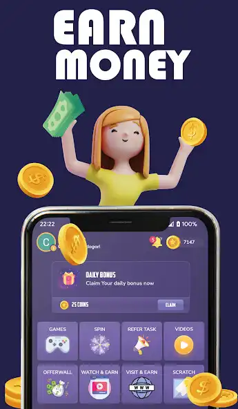 Play Kingcoins - Earn Money  and enjoy Kingcoins - Earn Money with UptoPlay