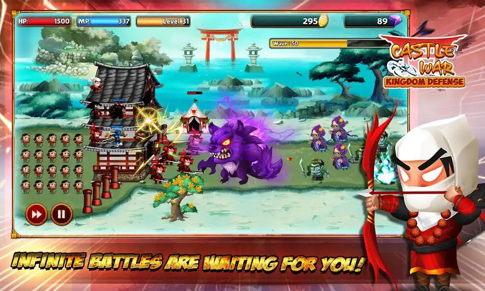 Play Kingdom Defense: Castle War TD as an online game Kingdom Defense: Castle War TD with UptoPlay