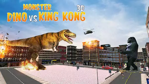 Play King Kong Vs Dinosaur Battle as an online game King Kong Vs Dinosaur Battle with UptoPlay