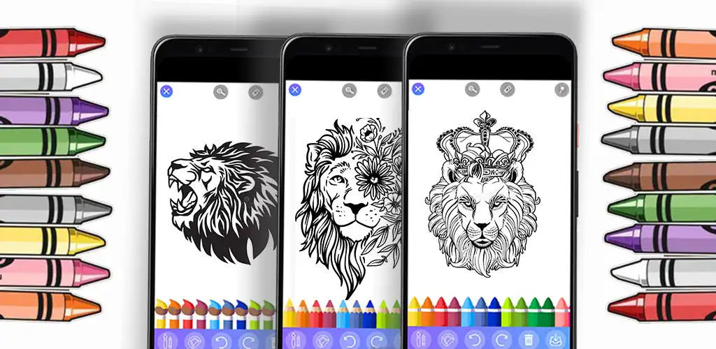 Play King Lion - Glitter Coloring  and enjoy King Lion - Glitter Coloring with UptoPlay