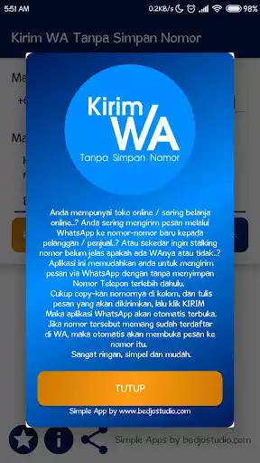 Play Kirim WA Tanpa Simpan Nomor as an online game Kirim WA Tanpa Simpan Nomor with UptoPlay
