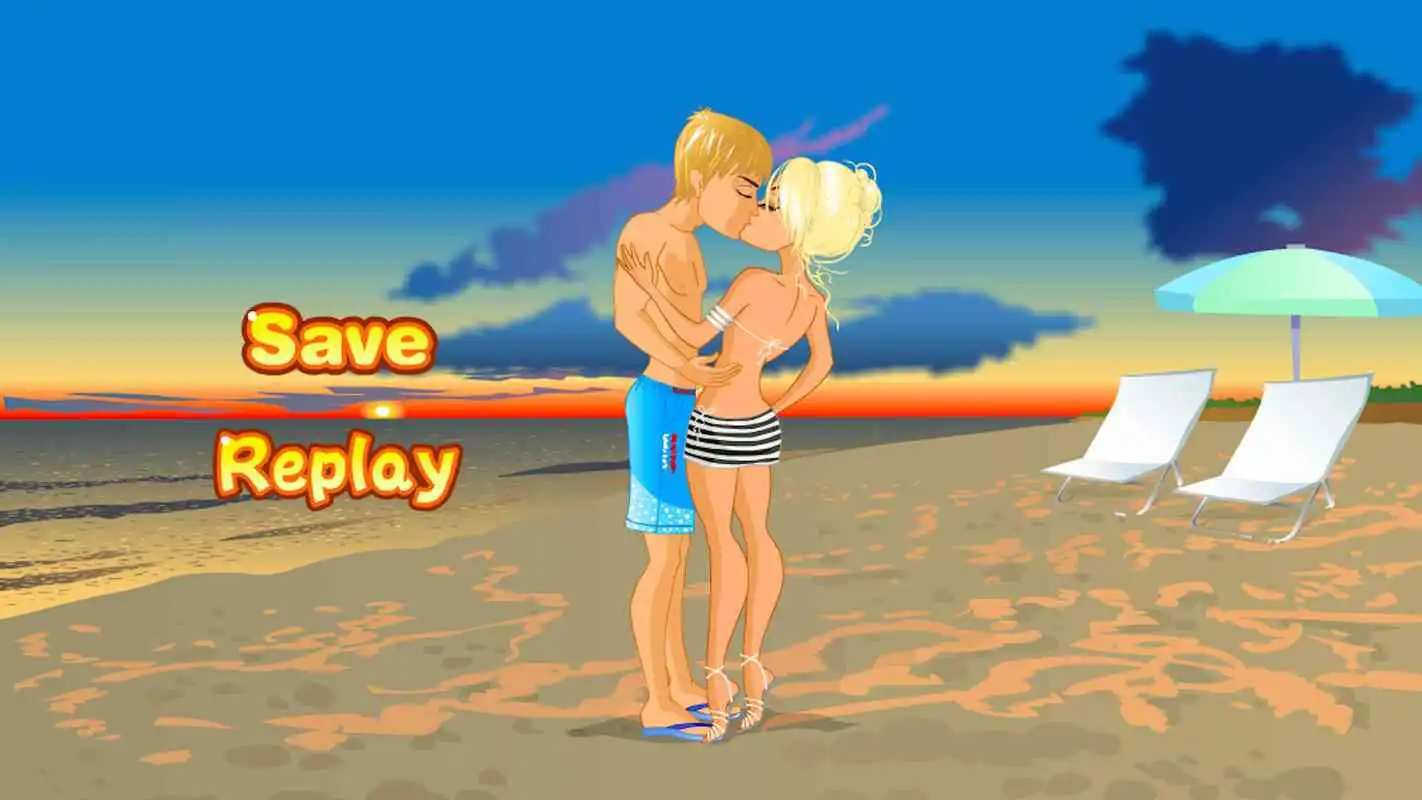 Play Kissing on a Beach Dress Up
