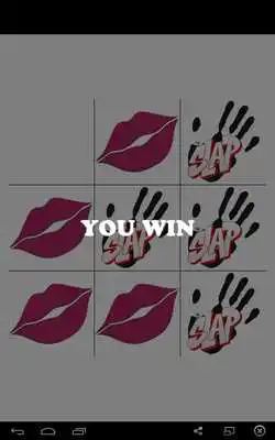 Play kiss or slap Tic Tac Toe