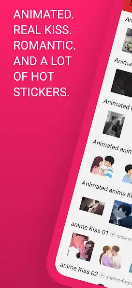 Play Kiss Romantic Animated Sticker  and enjoy Kiss Romantic Animated Sticker with UptoPlay