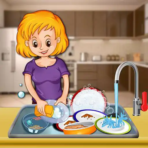 Play Kitchen Cleaning & Dish Washing APK