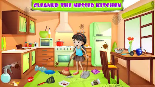 Play Kitchen Cleaning & Dish Washing as an online game Kitchen Cleaning & Dish Washing with UptoPlay
