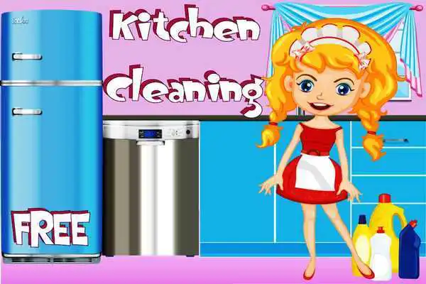 Play Kitchen Cleaning Game For Kids