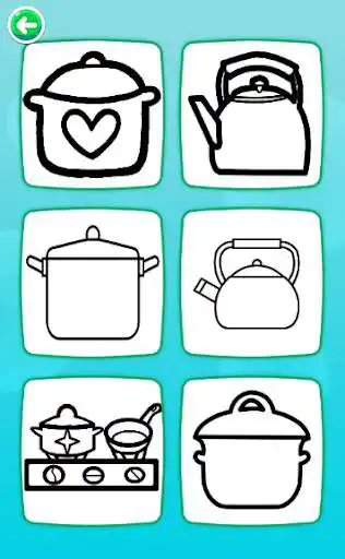 Play Kitchen Glitter Coloring Book - Drawing Pages as an online game Kitchen Glitter Coloring Book - Drawing Pages with UptoPlay