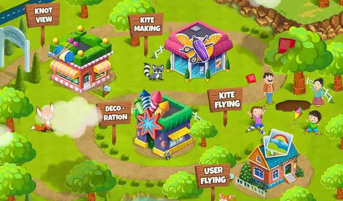 Play Kite Flying Kids Game