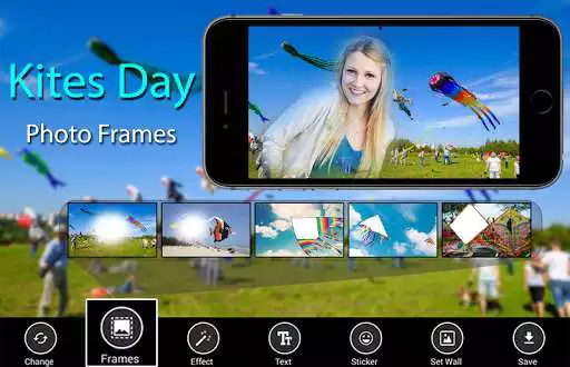 Play Kites Day Photo Frames - uttarayan festival effect  and enjoy Kites Day Photo Frames - uttarayan festival effect with UptoPlay