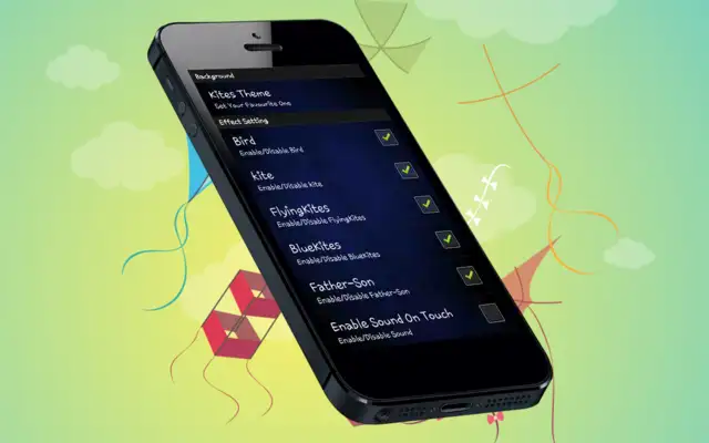 Play kites Live Wallpaper