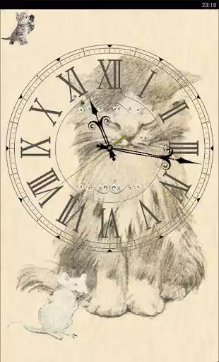 Play Kitten sleeps and purrs. Clock