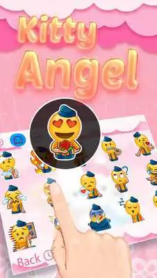 Play Kitty Angel: Pink and lovely ThemeEmoji Keyboard
