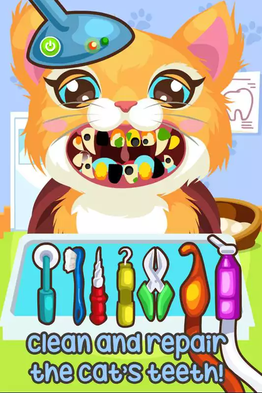 Play Kitty at the Dentist Girl Game