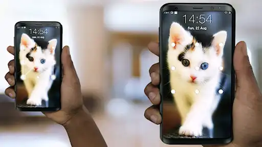 Play Kitty Cat Pattern Lock Screen as an online game Kitty Cat Pattern Lock Screen with UptoPlay