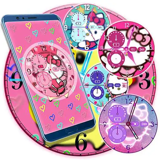 Play Kitty Clock Live Wallpaper APK