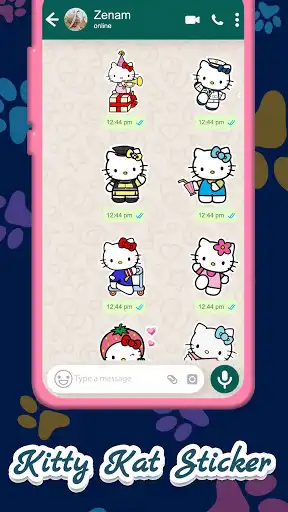 Play Kitty Kat Sticker For WhatsApp as an online game Kitty Kat Sticker For WhatsApp with UptoPlay