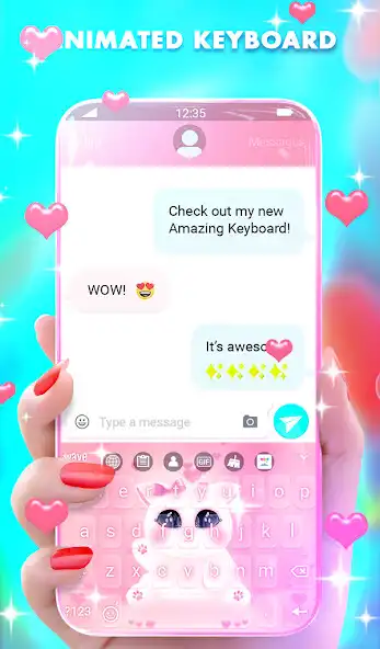 Play Kitty Love Live Wallpaper  Animated Keyboard as an online game Kitty Love Live Wallpaper  Animated Keyboard with UptoPlay