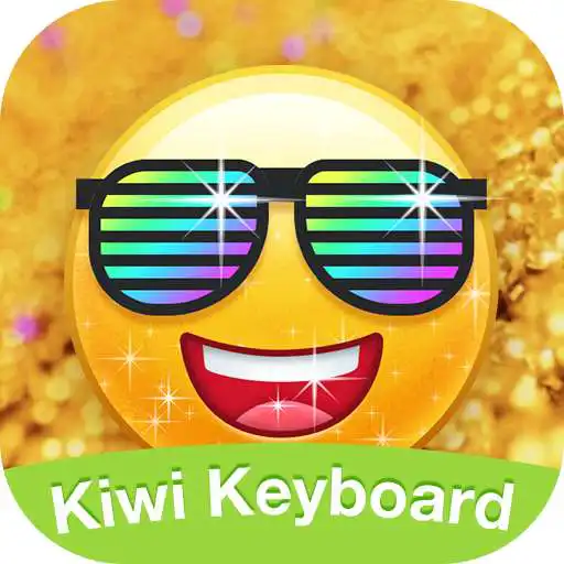 Play Kiwi Keyboard Glitter Golden emoji APK