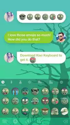 Play Kiwi keyboard Zombie emoji
