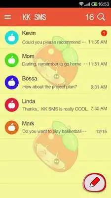 Play KK SMS Apple Girl Theme