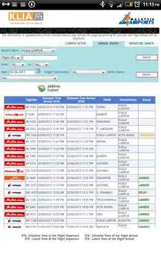 Play KLIA Live Flight Times
