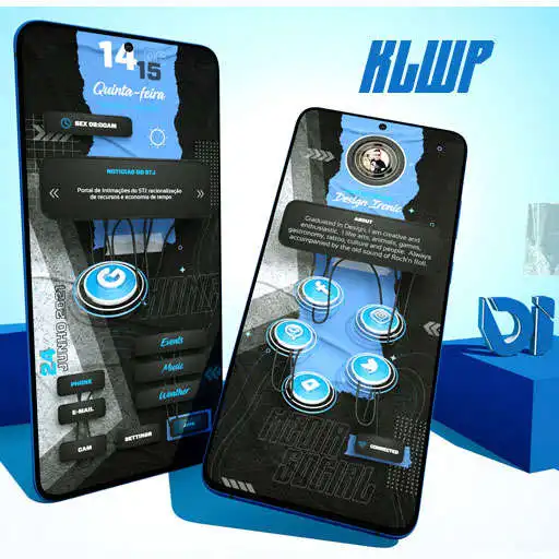 Play Klwp Blue Paper APK