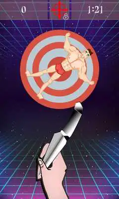 Play knife game throw