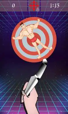 Play knife game throw