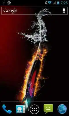 Play Knife in fire and water LWP