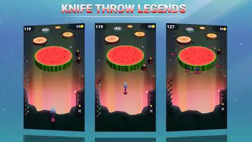 Play Knife Throw Legends : Knife Throw 3D Part 2 as an online game Knife Throw Legends : Knife Throw 3D Part 2 with UptoPlay