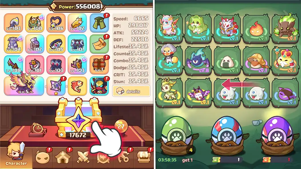 Play Knight Chest: RPG Idle Games as an online game Knight Chest: RPG Idle Games with UptoPlay