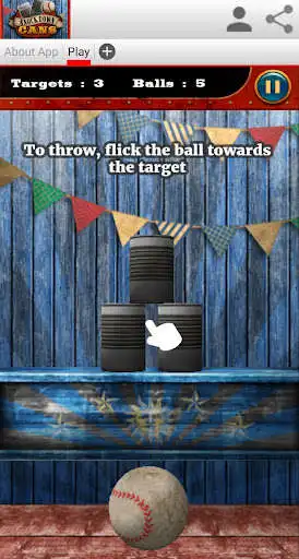 Play Knock Down Cans Game as an online game Knock Down Cans Game with UptoPlay