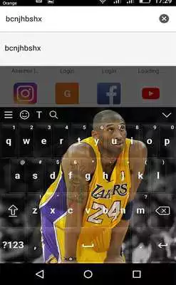 Play Kobe Bryant Keyboard 4K wallpaper