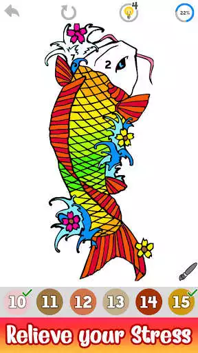 Play Koi Fish Color by Number - Japanese Coloring Book as an online game Koi Fish Color by Number - Japanese Coloring Book with UptoPlay