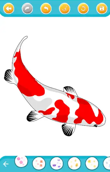 Play koi fish coloring game as an online game koi fish coloring game with UptoPlay