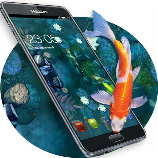 Free play online Koi Pond Lucky Fish Theme: Japanese style APK