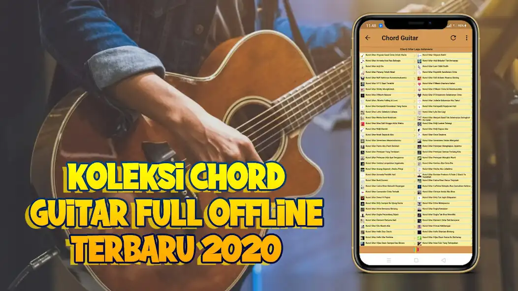 Play Koleksi chord guitar full offline terbaru 2020 as an online game Koleksi chord guitar full offline terbaru 2020 with UptoPlay