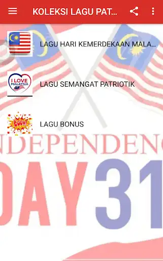 Play KOLEKSI LAGU KEMERDEKAAN  and enjoy KOLEKSI LAGU KEMERDEKAAN with UptoPlay