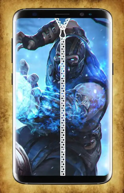 Play Kombat Sub Zero Zipper Lock Screen