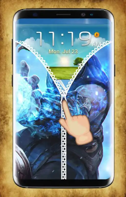 Play Kombat Sub Zero Zipper Lock Screen