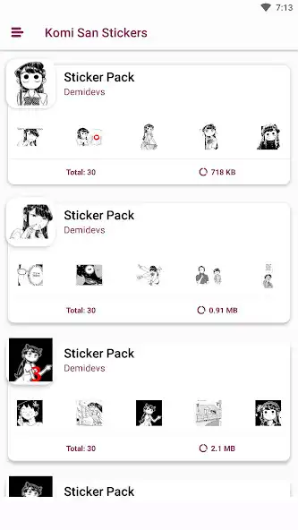 Play Komi San Stickers for WSP  and enjoy Komi San Stickers for WSP with UptoPlay