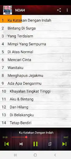 Play Kompilasi Lagu NOAH Band as an online game Kompilasi Lagu NOAH Band with UptoPlay