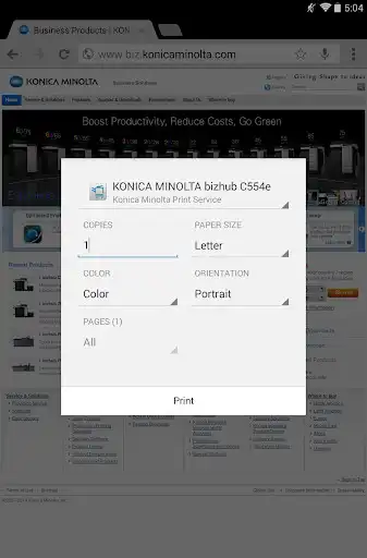 Play Konica Minolta Print Service as an online game Konica Minolta Print Service with UptoPlay