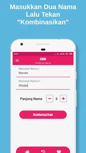 Play KON - Pembuat Kombinasi Nama as an online game KON - Pembuat Kombinasi Nama with UptoPlay