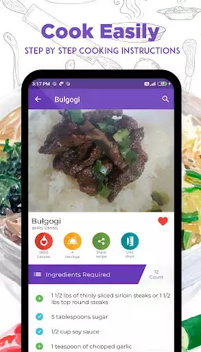 Play Korean Recipes as an online game Korean Recipes with UptoPlay
